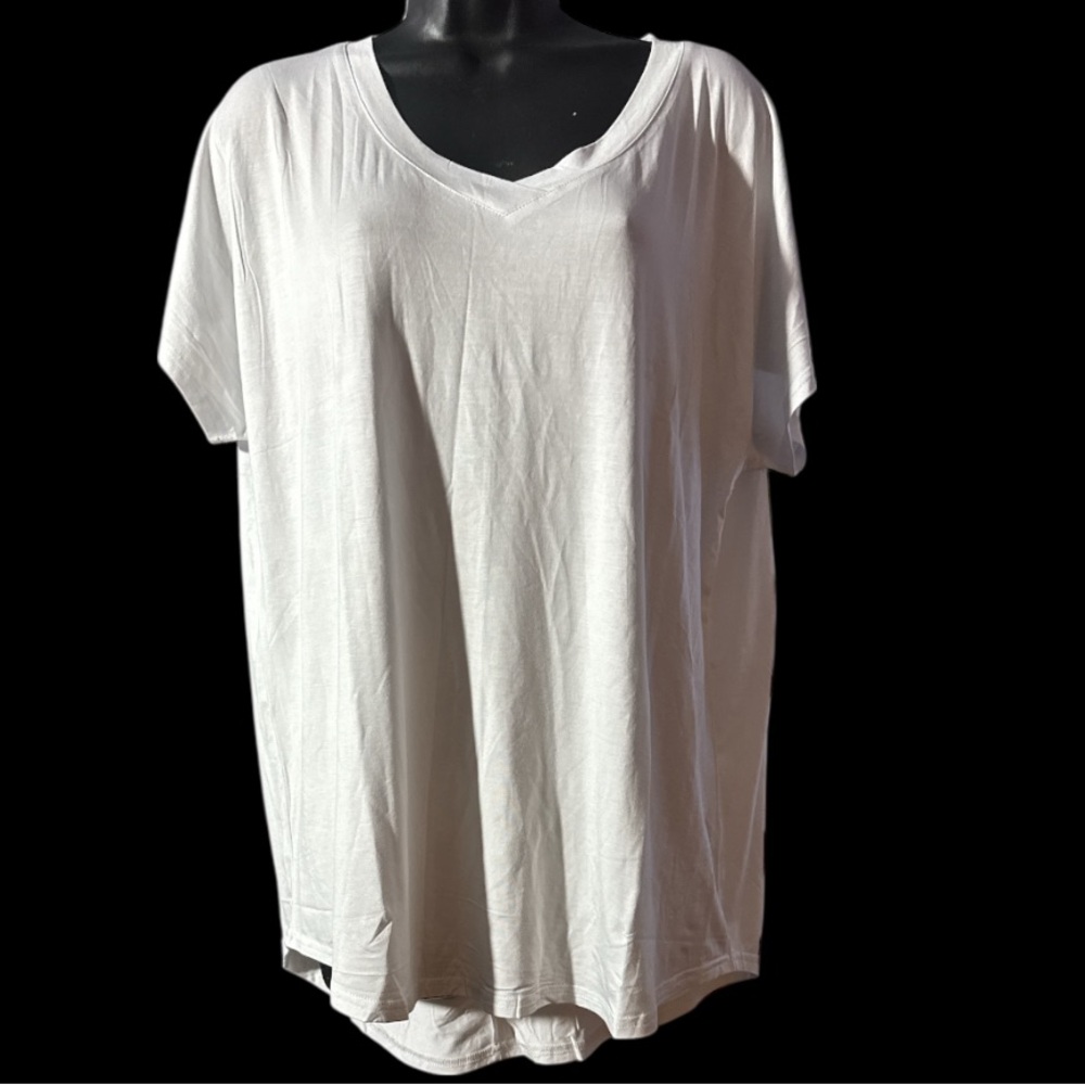 Large Women's Herou White V-Neck Top-Size L